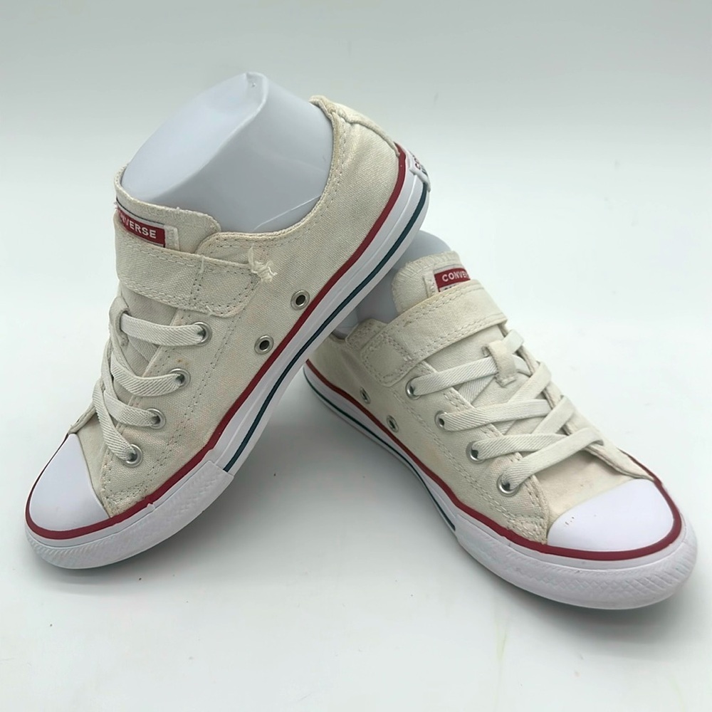 Converse White Chuck Taylor All-Star Easy On No Tie Classic Design Girls Size 3